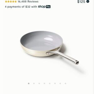 Caraway Fry Pan
10.5” Non-Stick Ceramic Fry Pan with glass lid cream BNIB